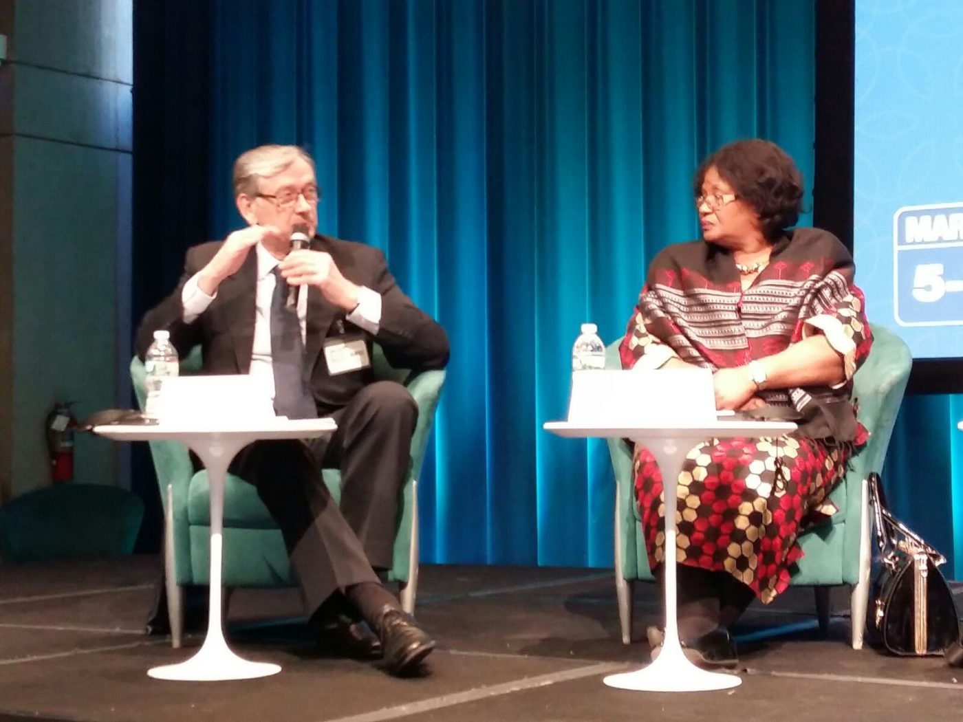 Joyce Banda and Danilo Türk at the World Bank